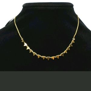 REBECCA MINKOFF GOLD TRIANGLE NECKLACE